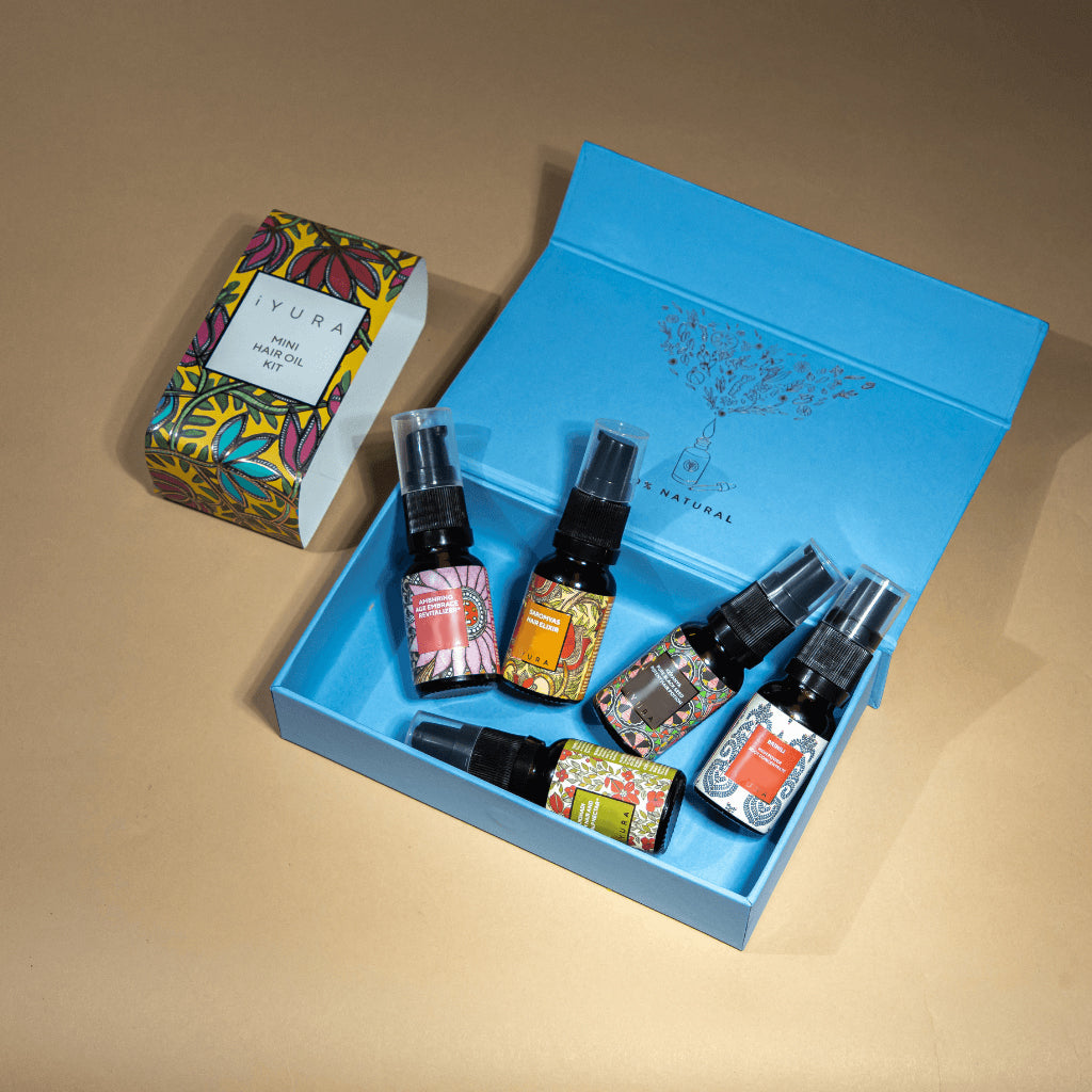 Mini-Haaröl-Kit - 5 ayurvedische Haaröl-Minis