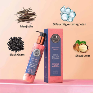 Blavana Körperlotion – spendet Feuchtigkeit, macht trockene, alternde und schlaffe Haut weich und straff – revolutionäre Formel mit schwarzem Gram – beste Körperlotion für reife Haut – mit klinisch erprobten Zutaten