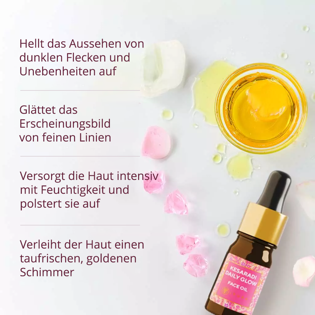 Mini Kesaradi Daily Glow Oil - iYURA's Signature Blend of Precious Saffron + Rose + Turmeric + 16 Ayurvedic Herbs