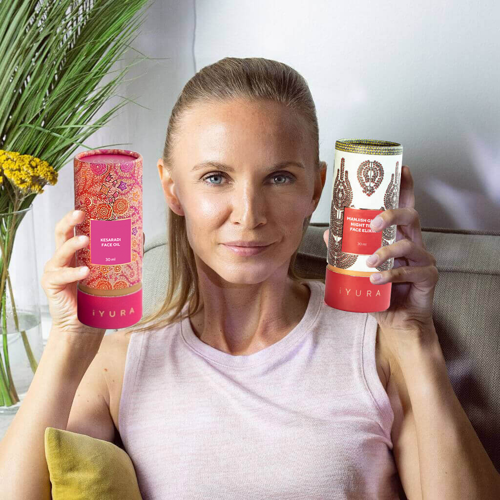 Tag & Nacht Gesichtsöl-Duo - Das beste tägliche Ayurveda-Hautöl für morgens und abends mit Haldi und Manjishta