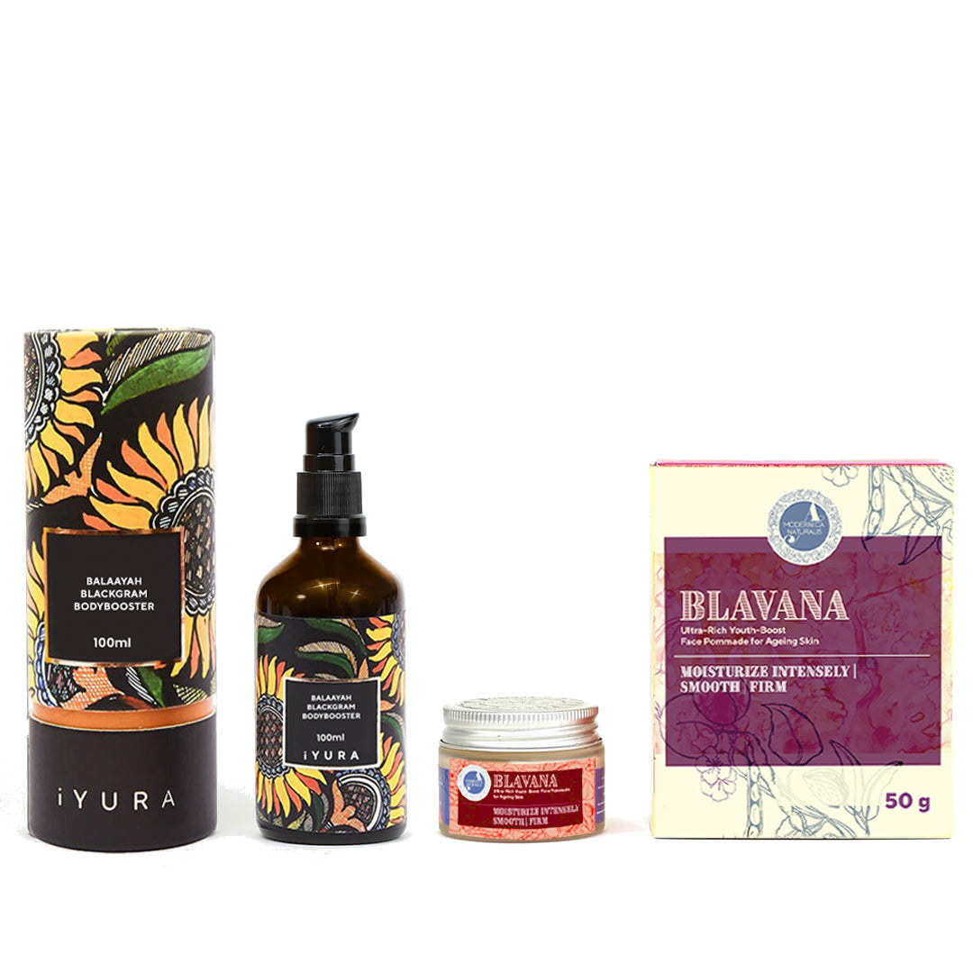 Schwarzes Gramm Gesichtsstraffungscreme und feuchtigkeitsspendendes Körperölset