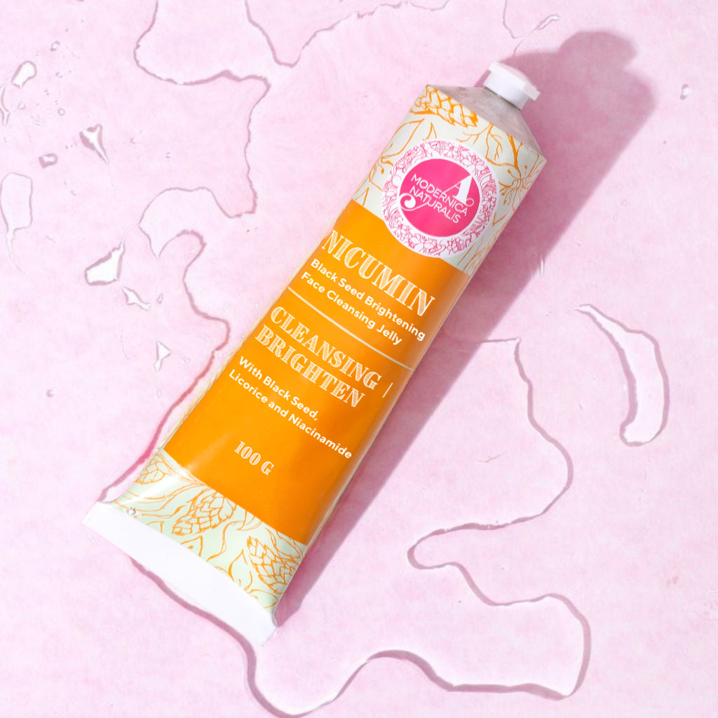 Nicumin Black Seed Brightening Face Cleansing Jelly - Mit wirksamen Extrakten aus Kalonji-Samen, Süßholz und Safran, angereichert mit Niacinamid