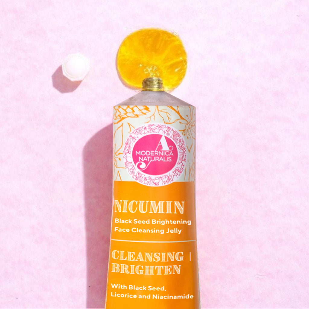Nicumin Black Seed Brightening Face Cleansing Jelly - Mit wirksamen Extrakten aus Kalonji-Samen, Süßholz und Safran, angereichert mit Niacinamid