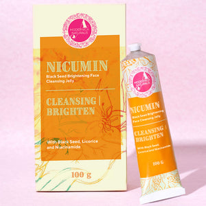 Nicumin Black Seed Brightening Face Cleansing Jelly - Mit wirksamen Extrakten aus Kalonji-Samen, Süßholz und Safran, angereichert mit Niacinamid