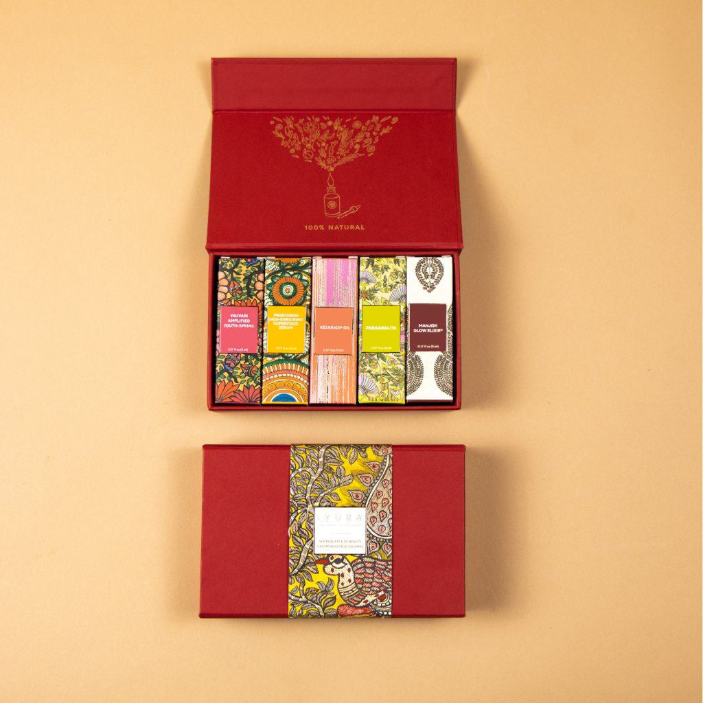 Mini-Gesichtsöl-Kit mit Layuna Persönlicher Gesichtsmassagestab