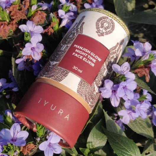 Manjish Glow Elixir – Das beste ayurvedische Gesichtsöl für die Nacht - Natürliche Feuchtigkeitspflege für gesunde Haut